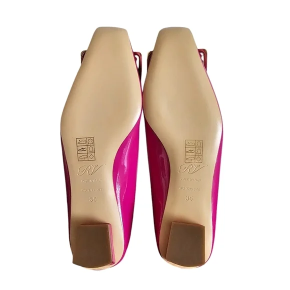 Roger Vivier Patent Leather Pink balet heels. Size EU 35 New - Picture 5 of 5